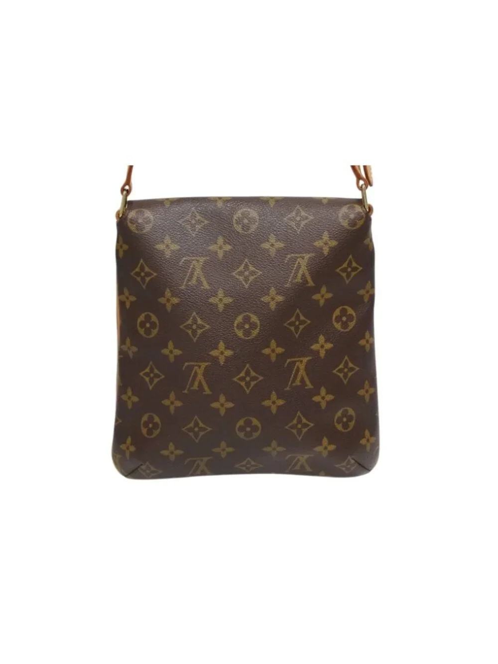 Louis Vuitton Monogram Musette Salsa Shoulder Bag Brown Vachetta Leather Gold